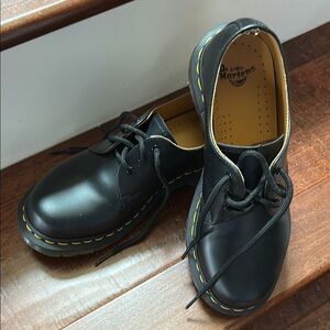 Dr. Martens Black Leather Men's Shoes